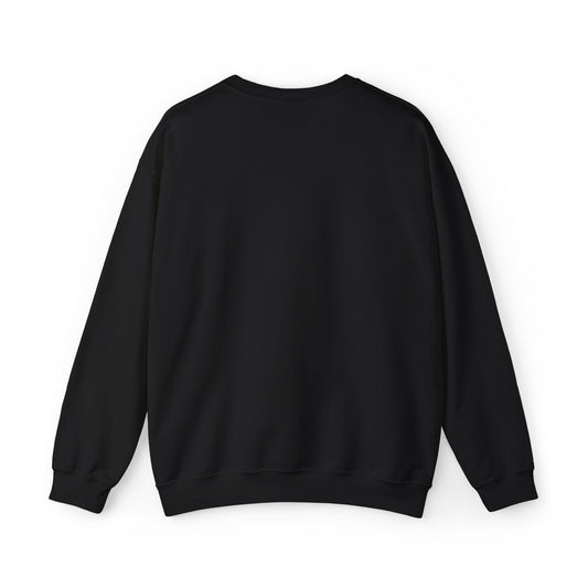 Black Logo Crewneck, plain back, flat lay