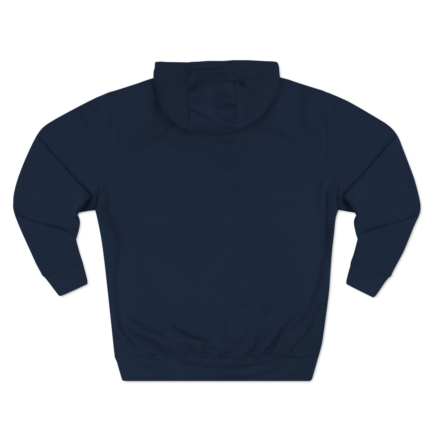 Navy Logo Pullover Hoodie, front Lucid Reality logo, flat lay