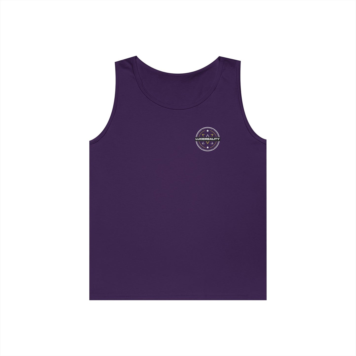 Graphite Heather Where Others Dream Tank, front view, flat lay