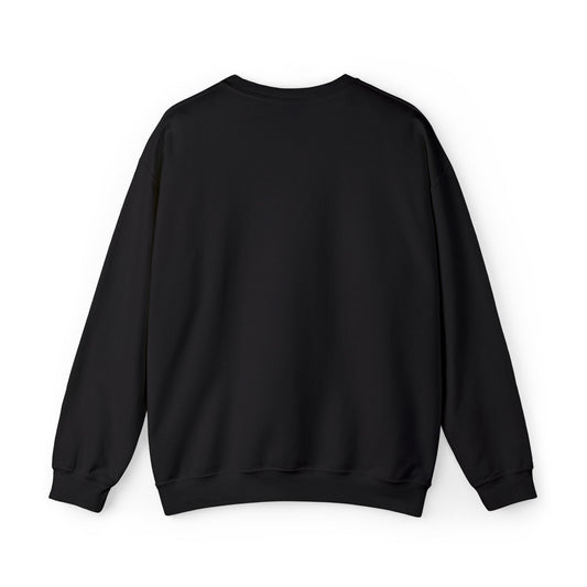 Front product mockup of the Lucid Reality Minimalist Embroidered Logo Crewneck – White & Gold