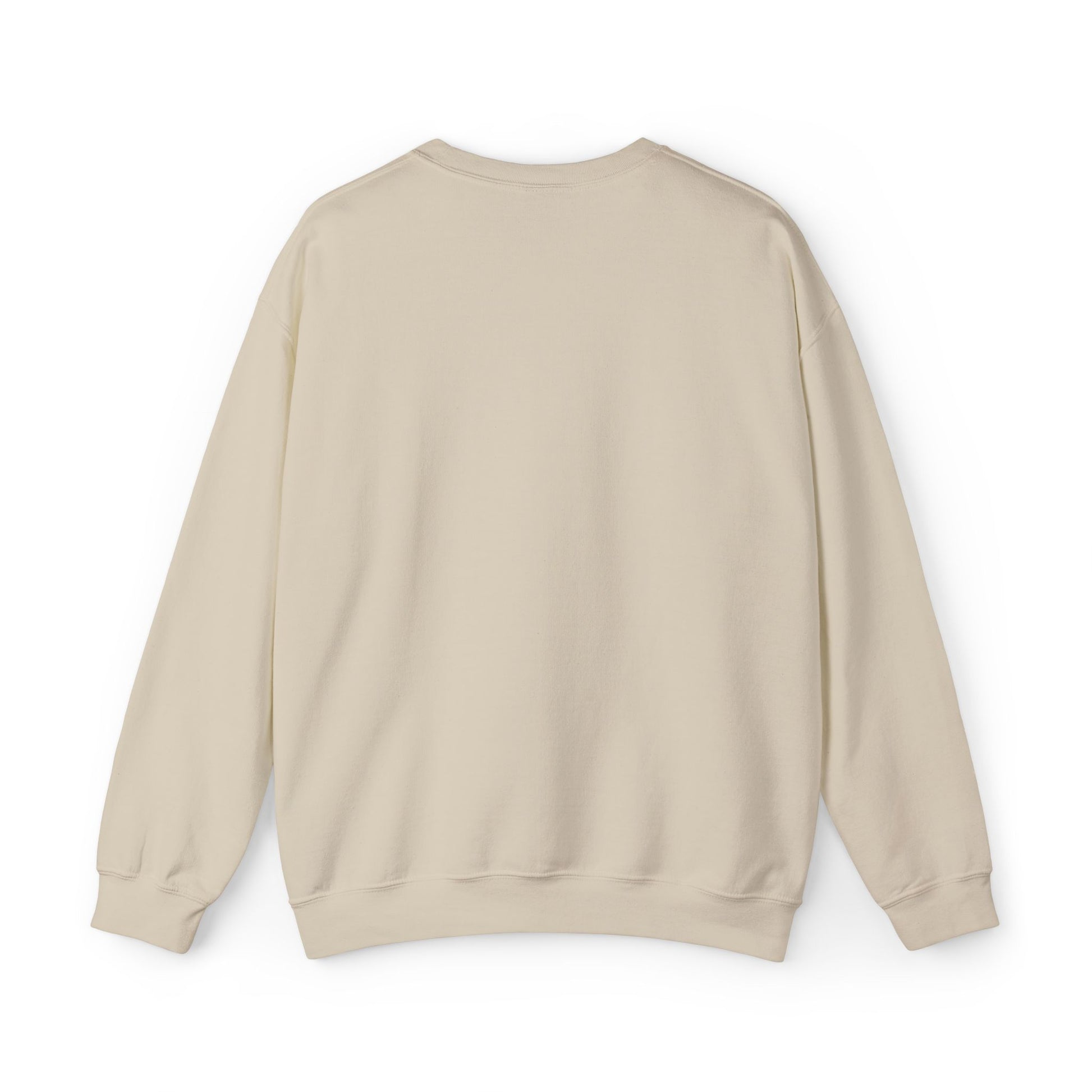 Front product mockup of the Lucid Reality Minimalist Embroidered Logo Crewneck – White & Gold