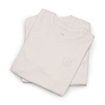 Lifestyle photo of the Lucid Reality Minimalist Embroidered Logo Tee