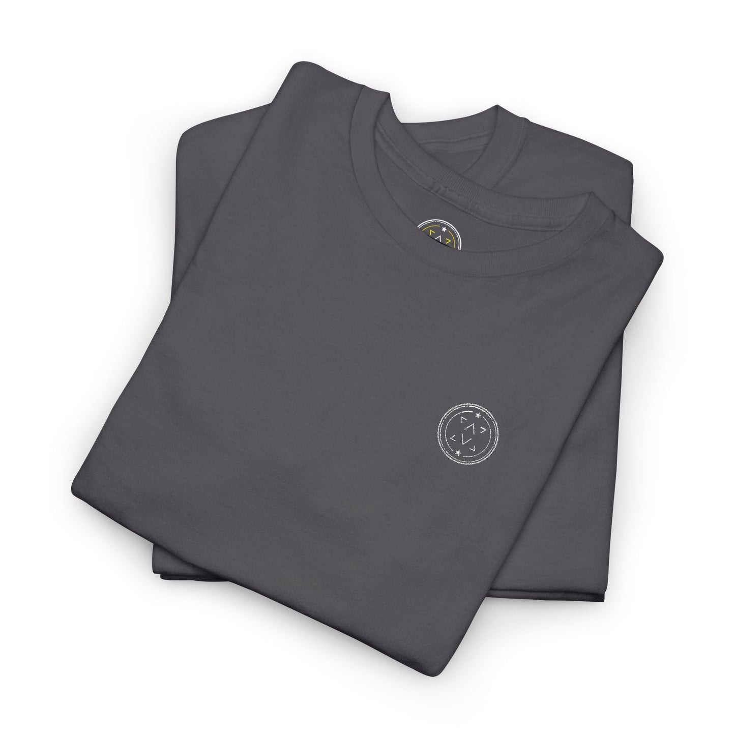 Lifestyle photo of the Lucid Reality Minimalist Embroidered Logo Tee