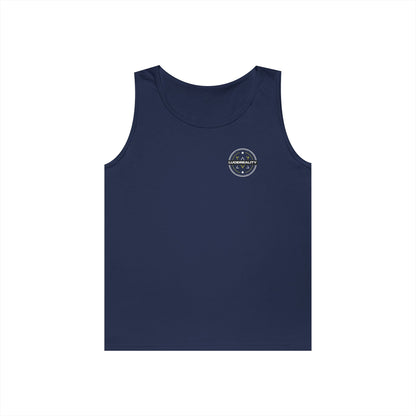 Forest Green Pro Stock Racing Tank, front view, flat lay