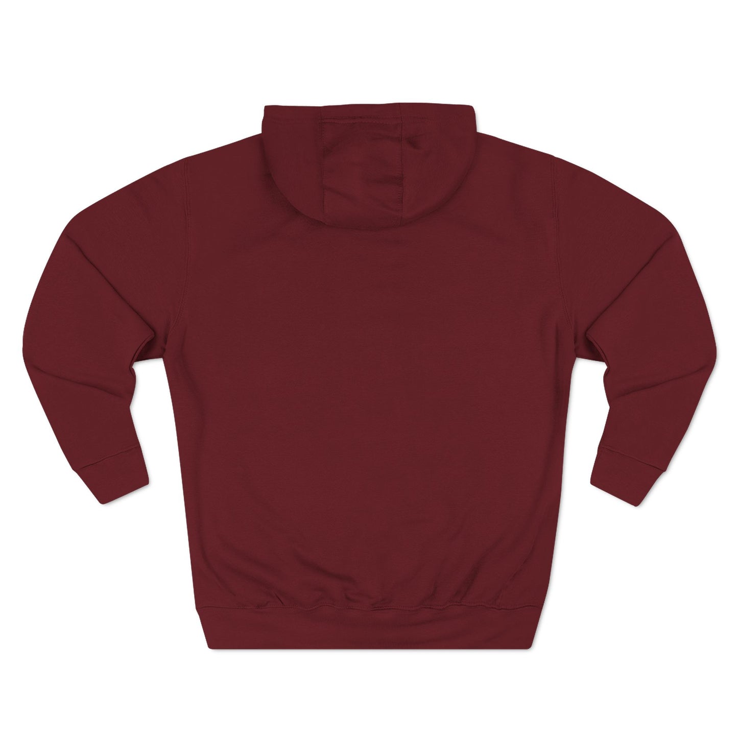 Burgundy Logo Pullover Hoodie, front Lucid Reality logo, flat lay