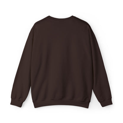 Front product mockup of the Lucid Reality Minimalist Embroidered Logo Crewneck – White & Gold