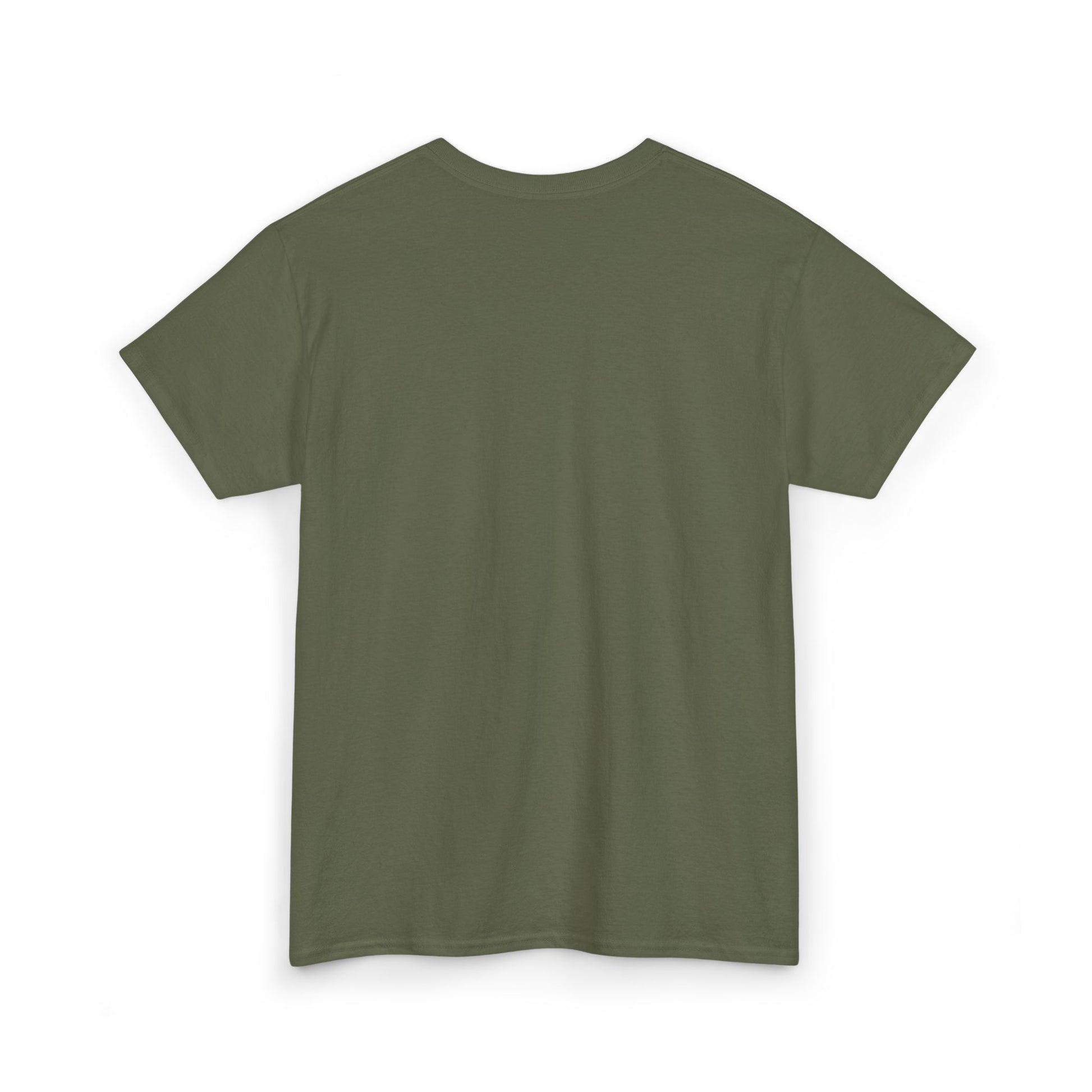 Military Green Logo Tee, front Lucid Reality logo, flat lay