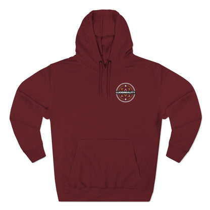 Burgundy Logo Pullover Hoodie, plain back, flat lay