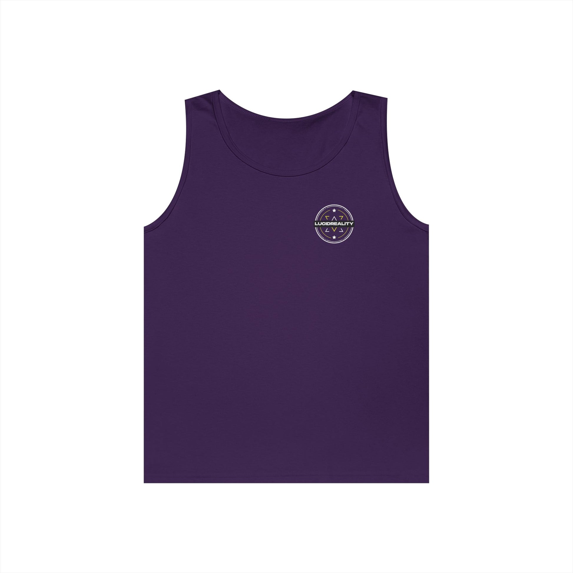 Graphite Heather Pro Stock Racing Tank, front view, flat lay