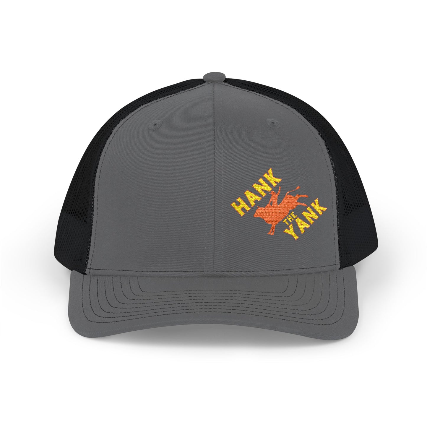 Hank the Yank bull rider trucker cap, veteran-owned extreme sports apparel