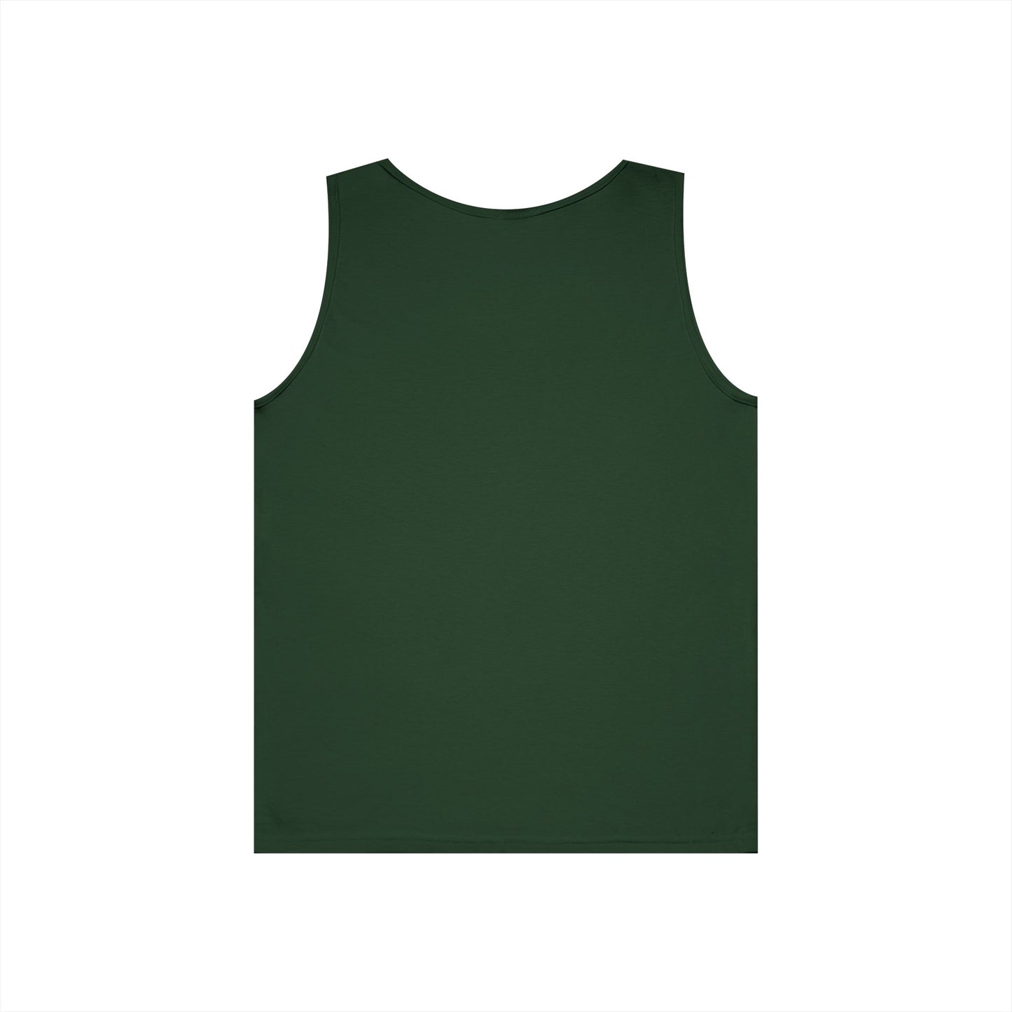 Forest Green Logo Tank, plain back, flat lay