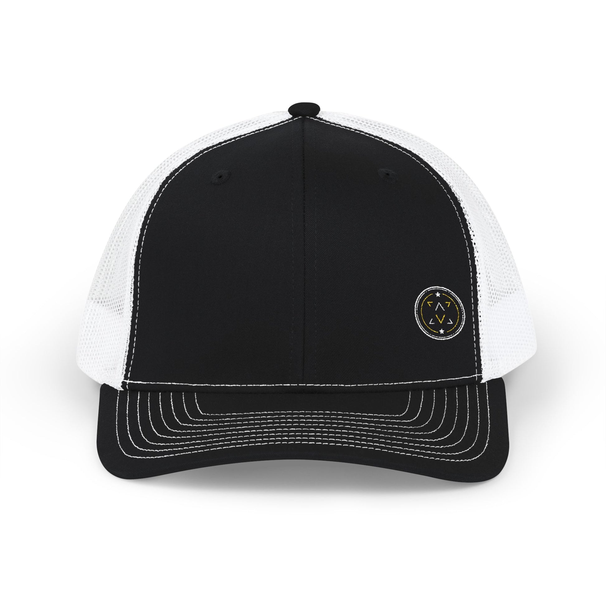 Lucid Reality logo trucker hat with structured front panels and a pre-curved visor