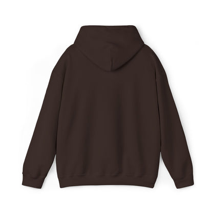 Front product mockup of the Lucid Reality Minimalist Embroidered Logo Hoodie – White & Gold