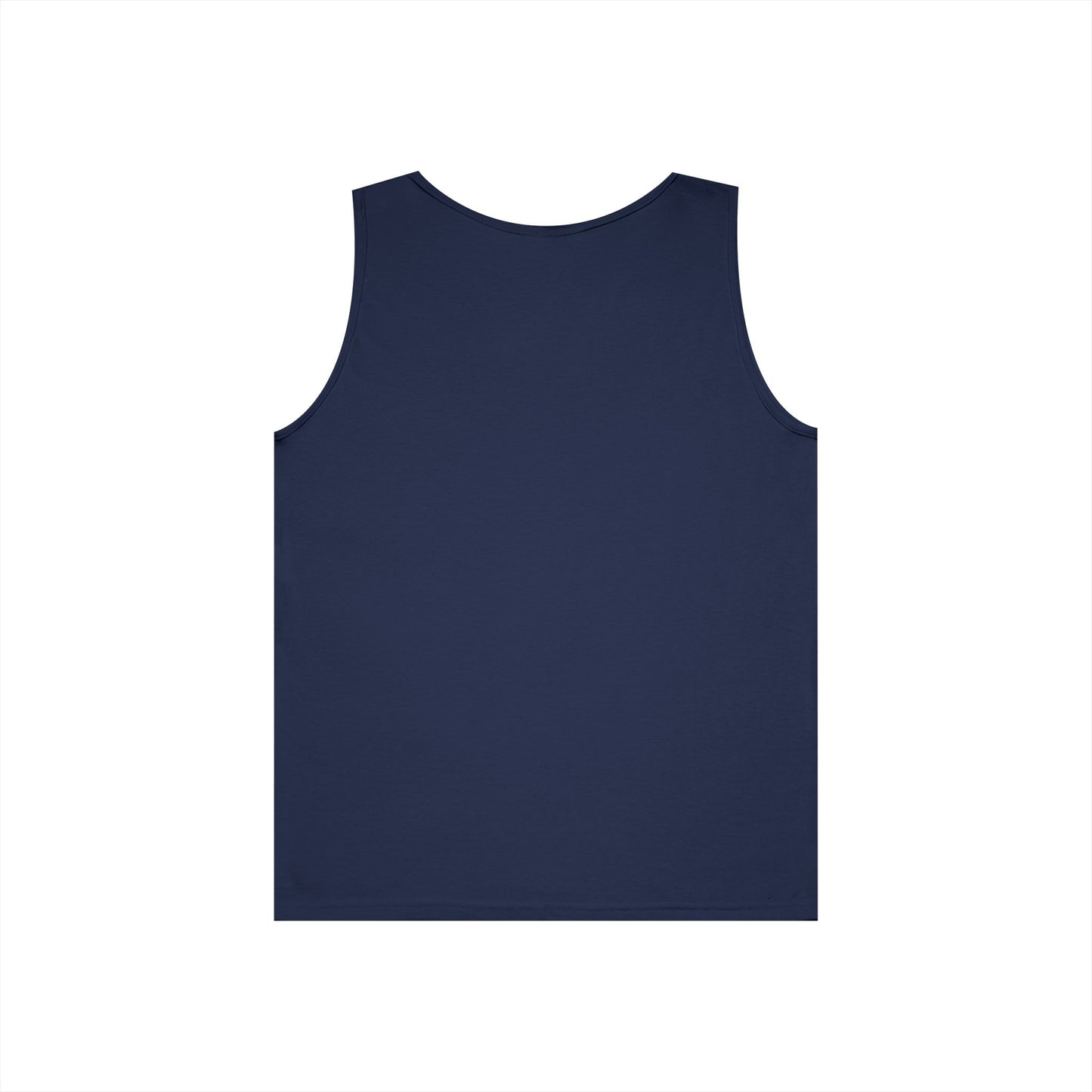 Navy Logo Tank, plain back, flat lay