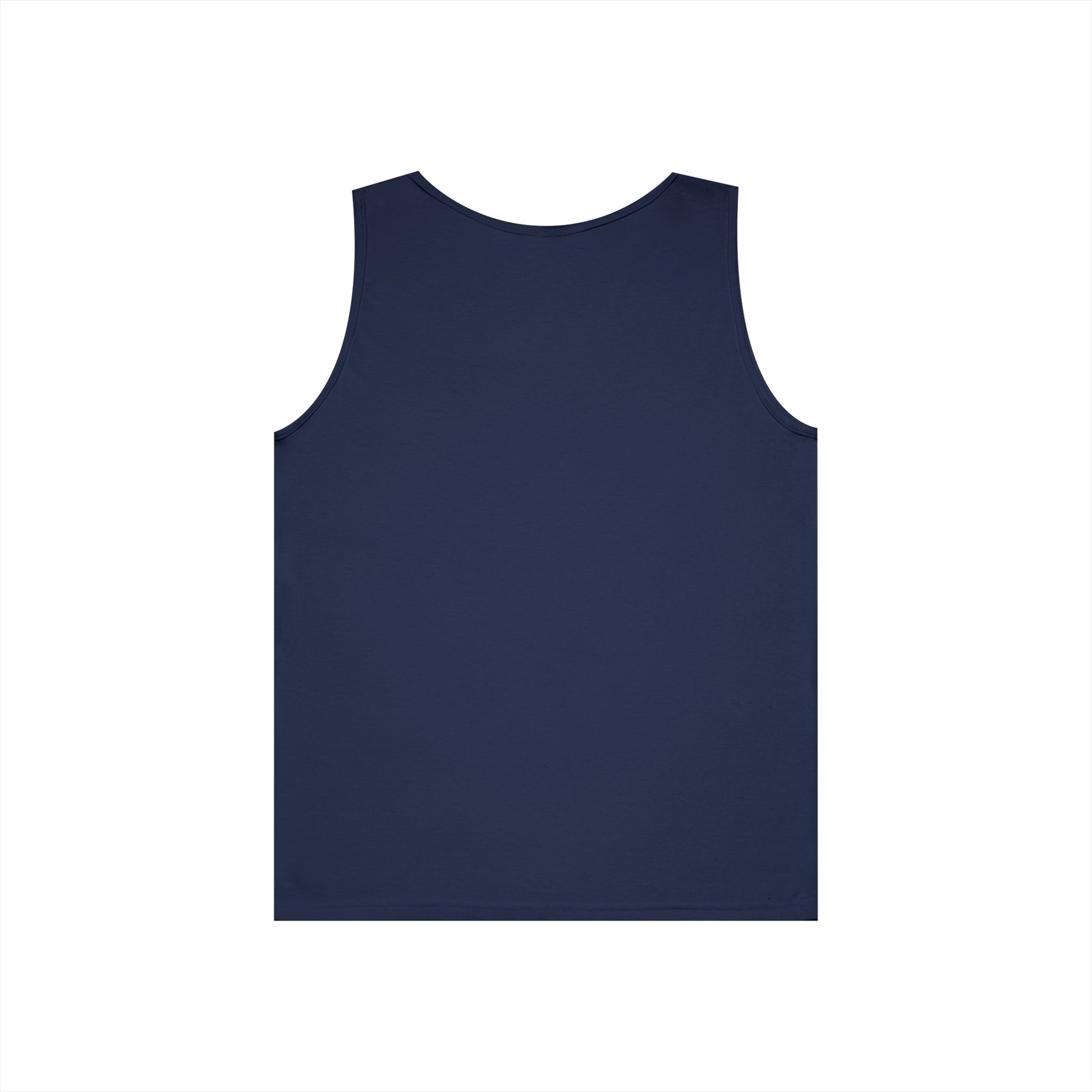 Navy Logo Tank, plain back, flat lay