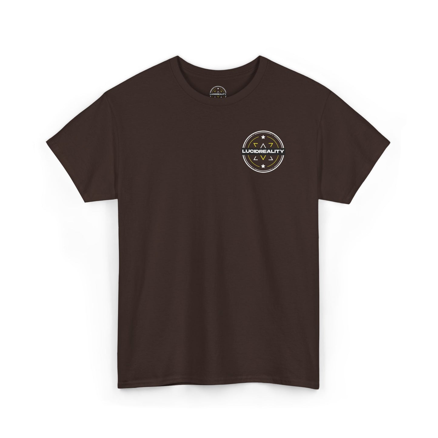 Dark Chocolate Logo Tee, plain back, flat lay