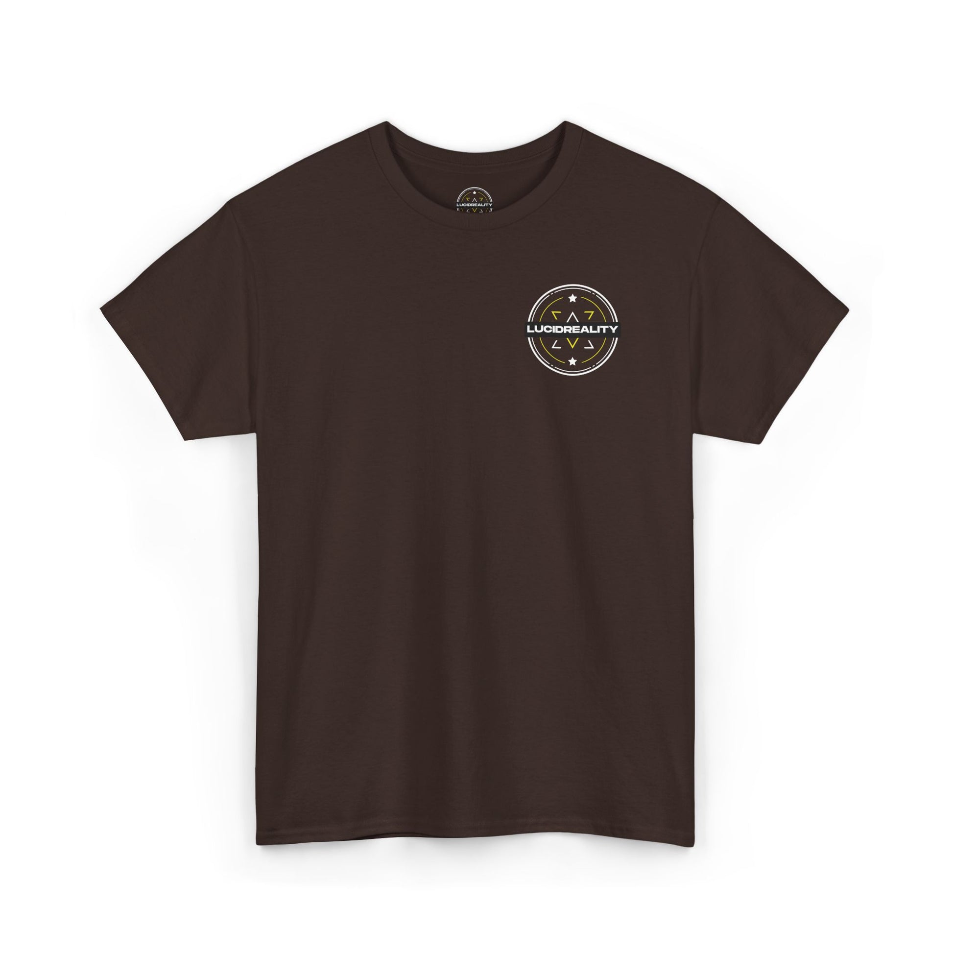 Dark Chocolate Logo Tee, plain back, flat lay