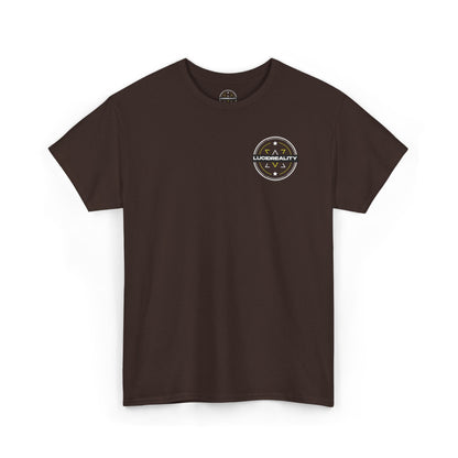 Dark Chocolate Logo Tee, plain back, flat lay