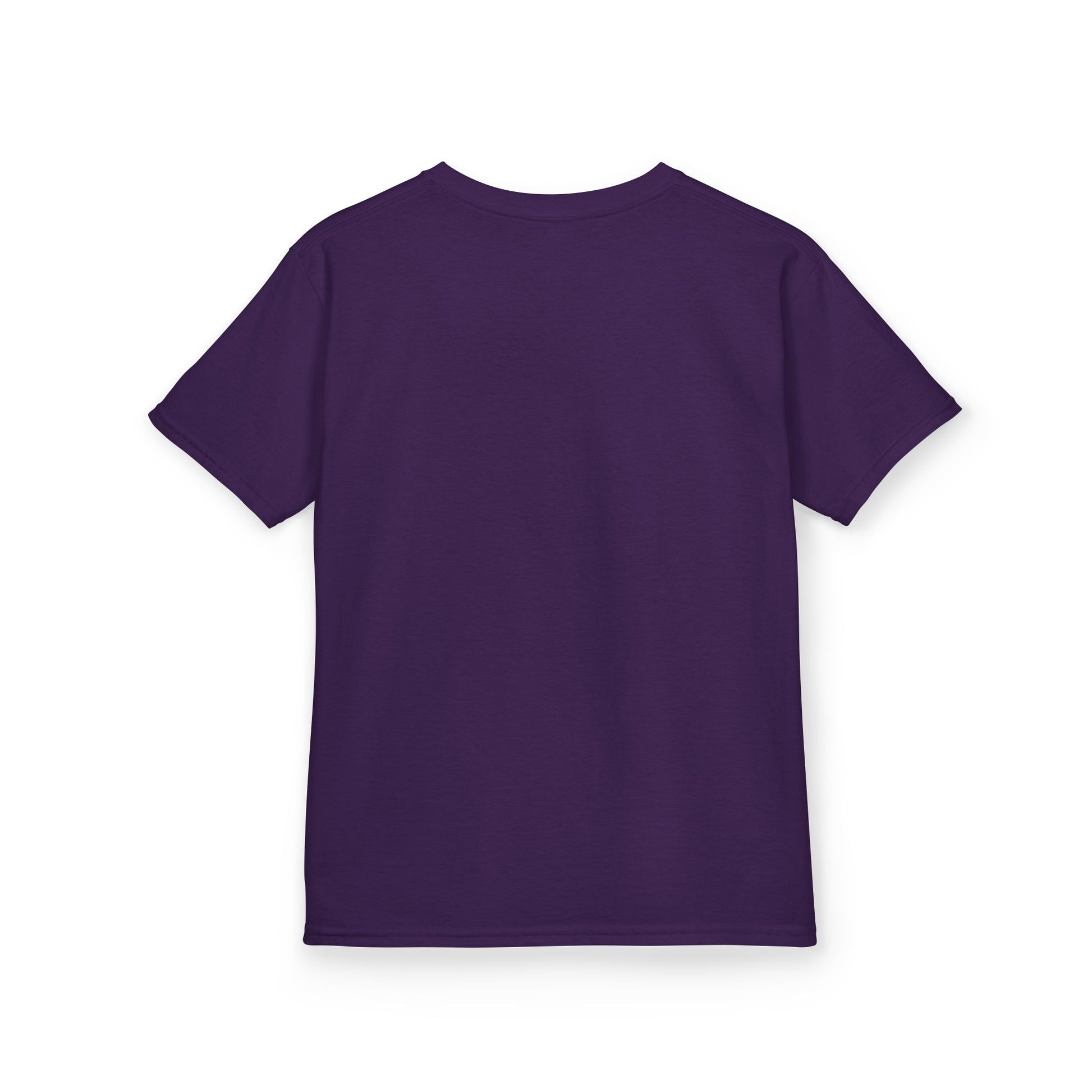 Purple Logo Kids Tee, plain back, flat lay