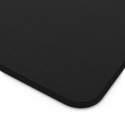 Live Life Limitless 16x32 desk mat, rolled corner showing the non-slip black base and stitched edge