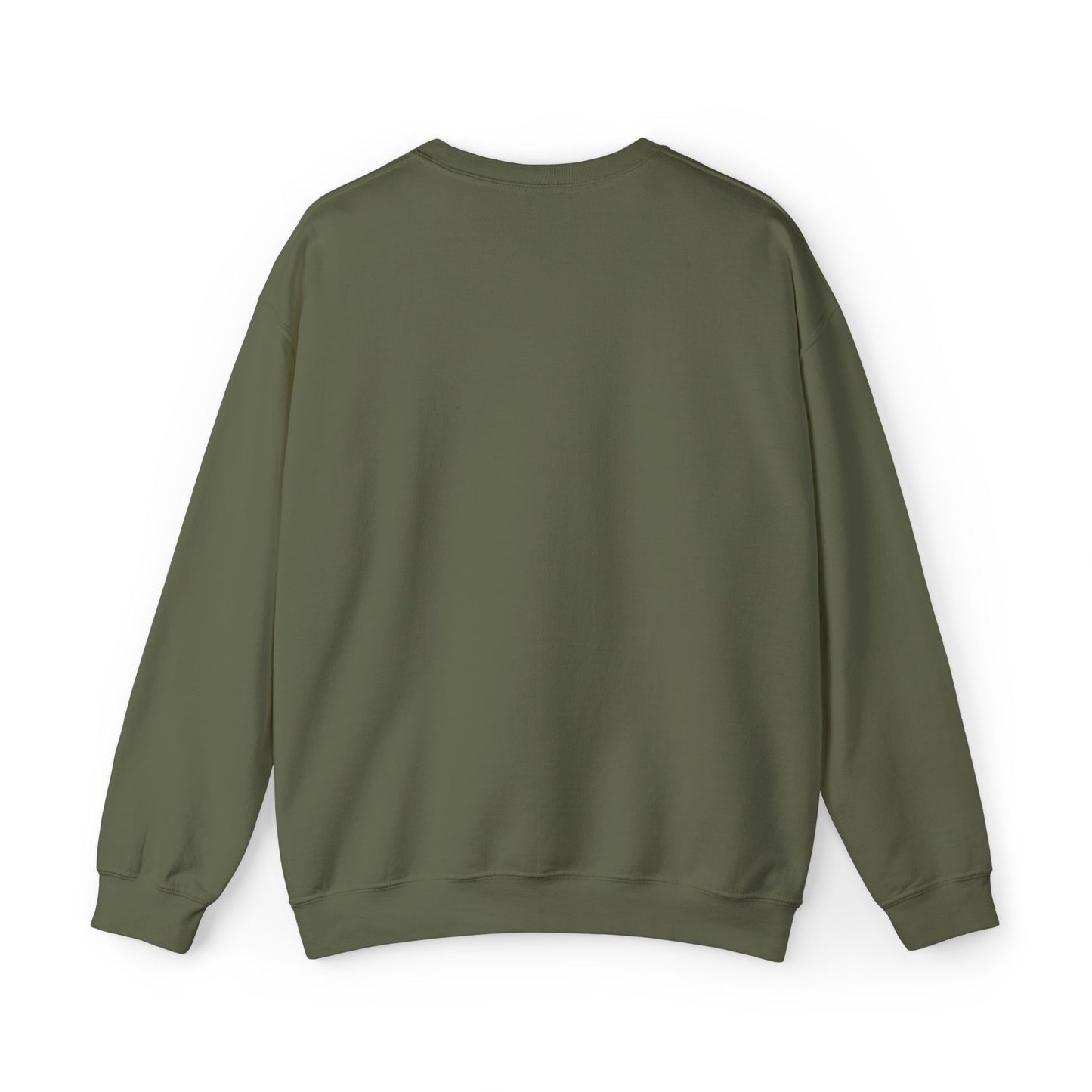 Front product mockup of the Lucid Reality Minimalist Embroidered Logo Crewneck – White & Gold
