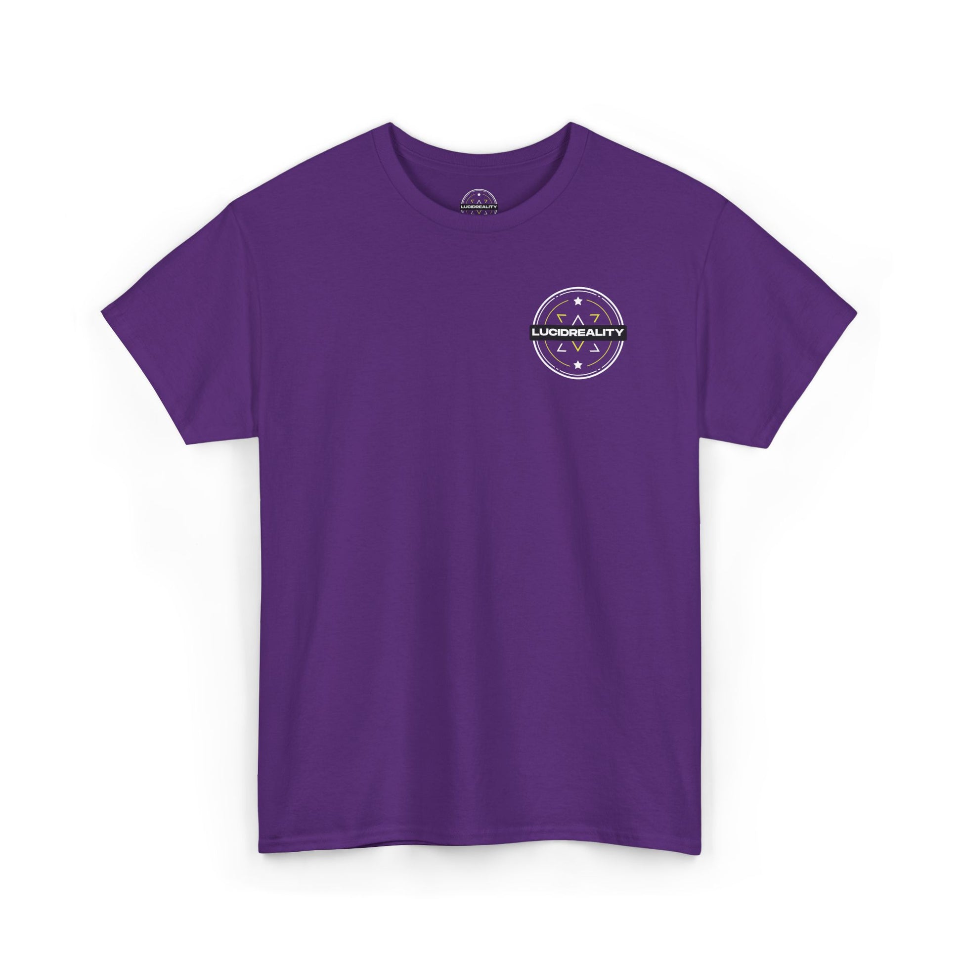 Purple Logo Tee, plain back, flat lay