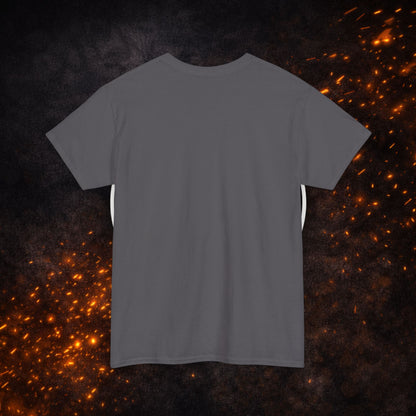 Back view of the charcoal Lucid Reality Minimalist Embroidered Logo Tee blank back, no graphic or wordmark.