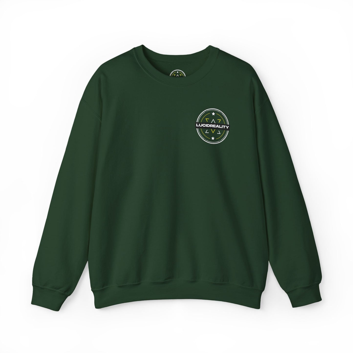 Forest Green Logo Crewneck, plain back, flat lay