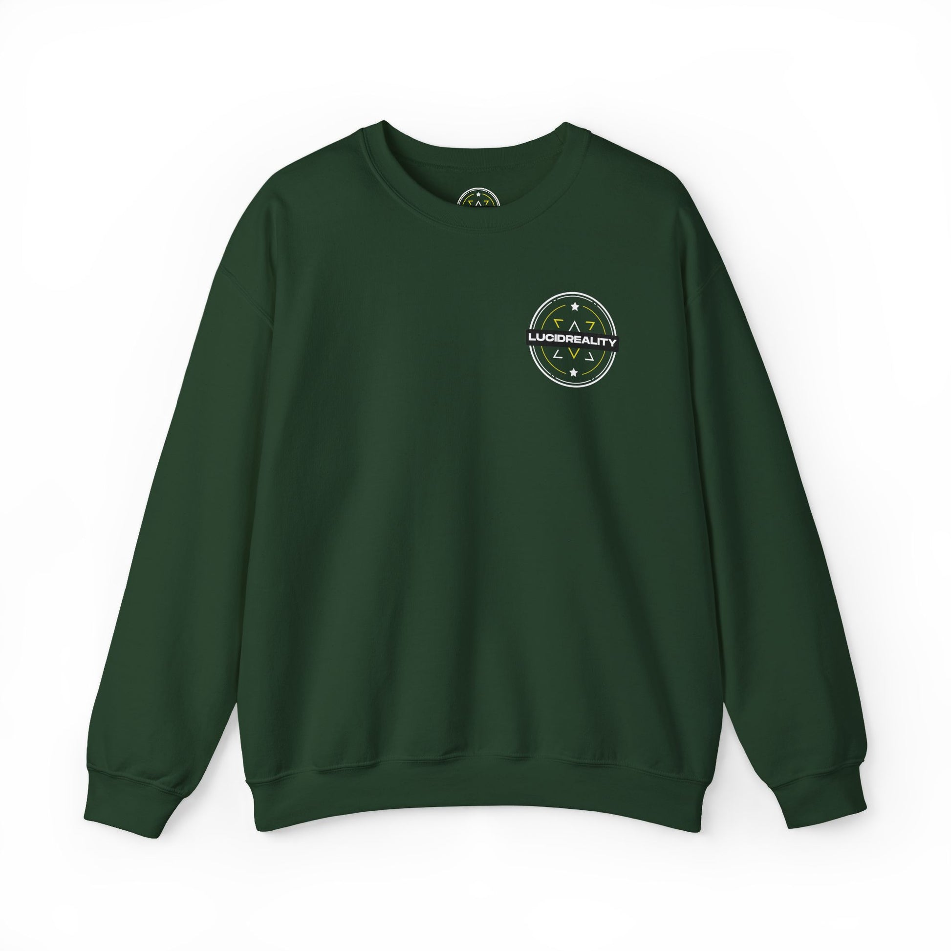 Forest Green Logo Crewneck, plain back, flat lay