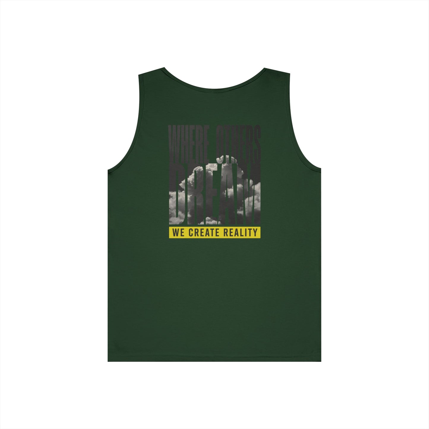 Purple Where Others Dream Tank, back view, flat lay