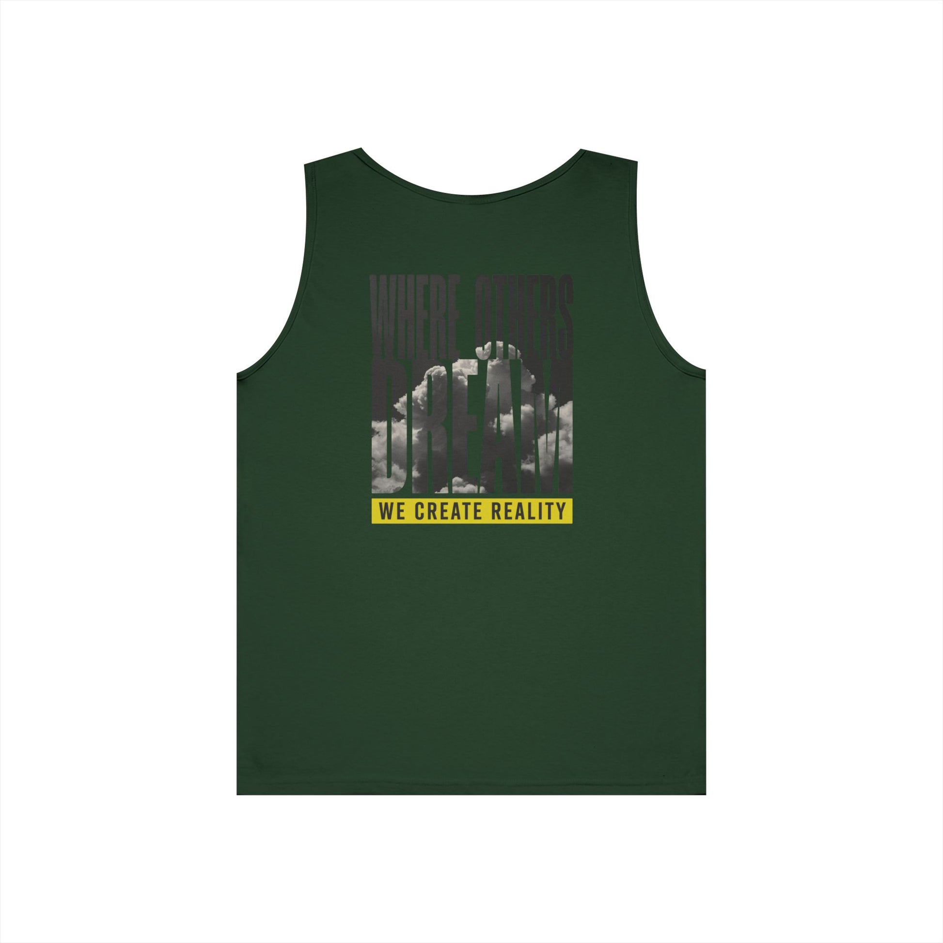 Purple Where Others Dream Tank, back view, flat lay