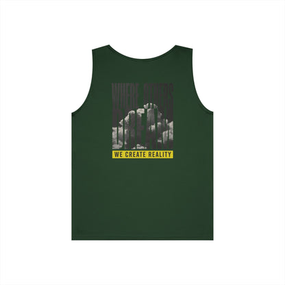 Purple Where Others Dream Tank, back view, flat lay