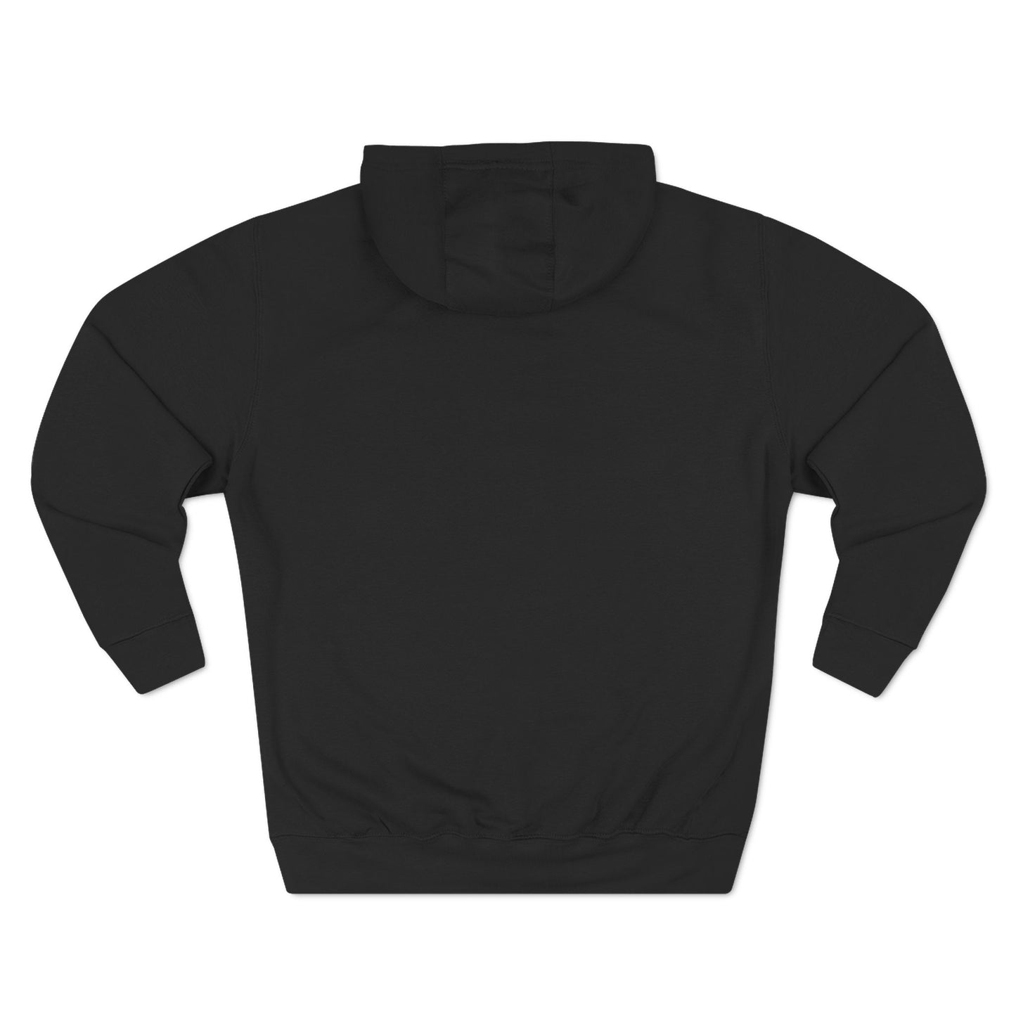 Black Logo Pullover Hoodie, front Lucid Reality logo, flat lay
