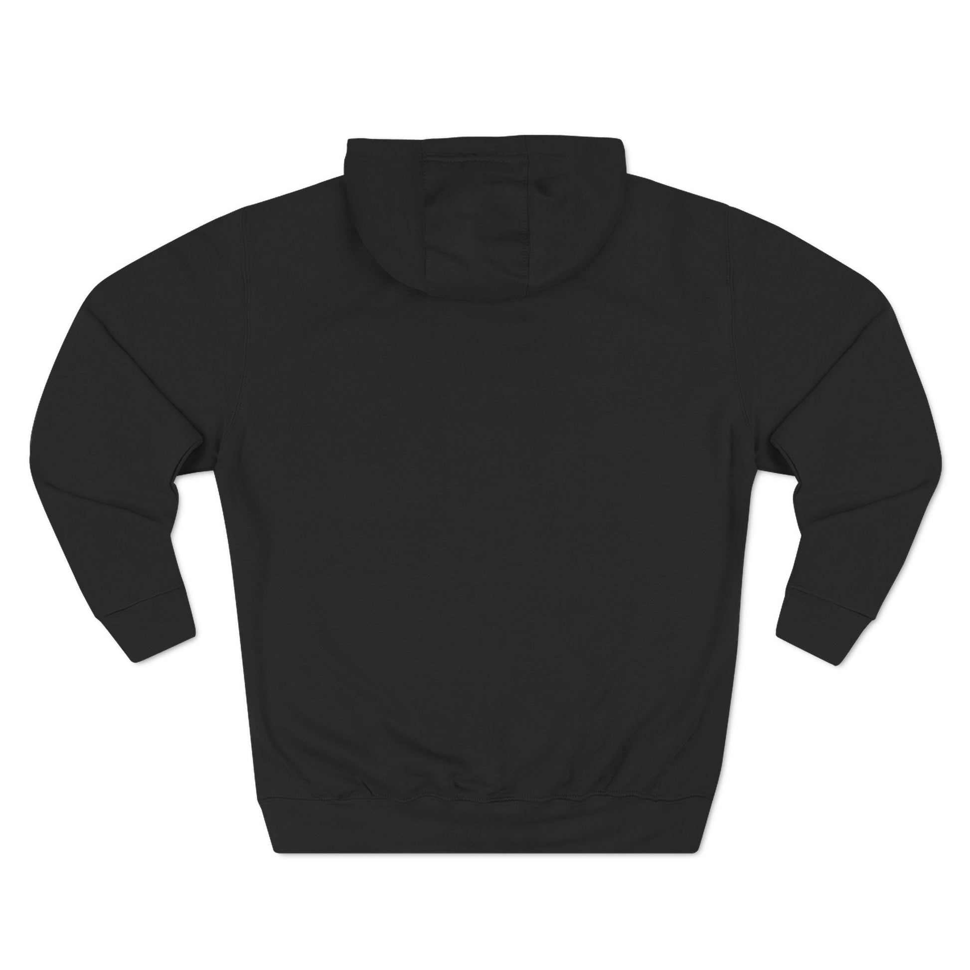 Black Logo Pullover Hoodie, front Lucid Reality logo, flat lay