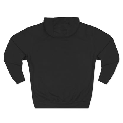 Black Logo Pullover Hoodie, front Lucid Reality logo, flat lay