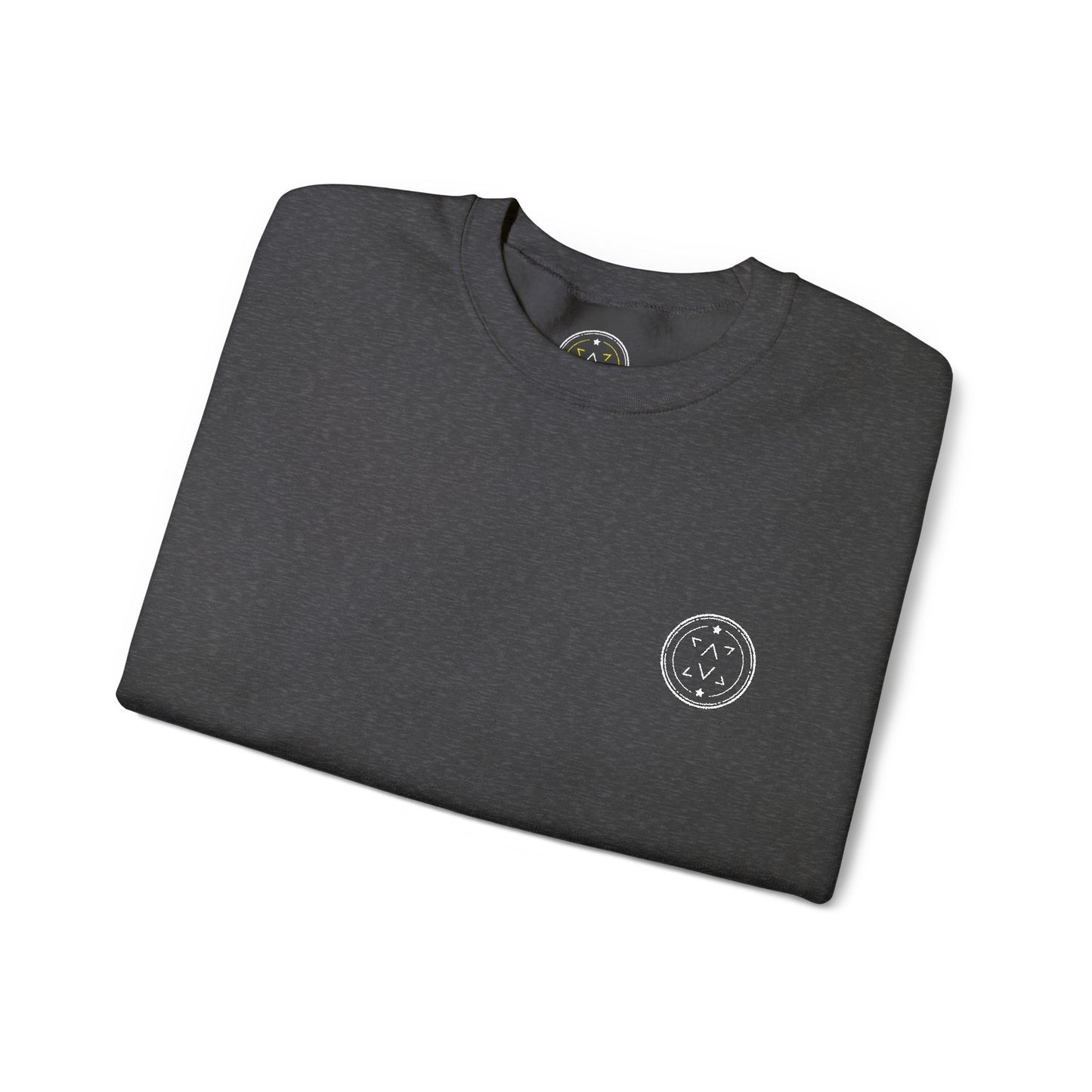 Lifestyle photo of the Lucid Reality Minimalist Embroidered Logo Crewneck