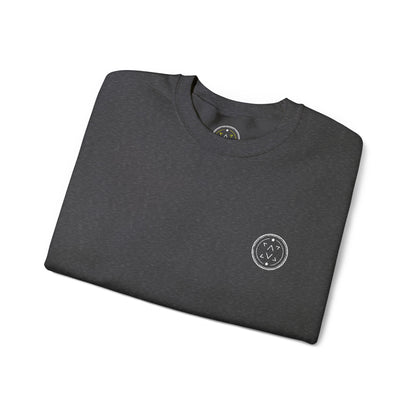 Lifestyle photo of the Lucid Reality Minimalist Embroidered Logo Crewneck