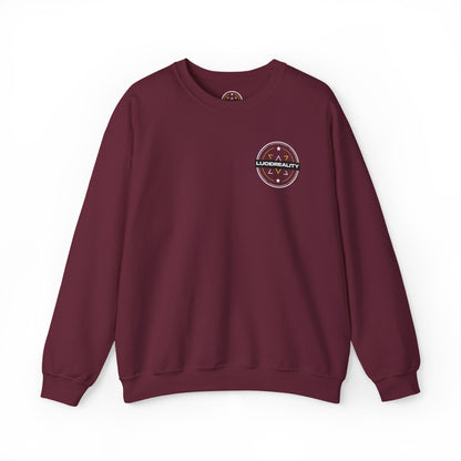 Maroon Logo Crewneck, plain back, flat lay