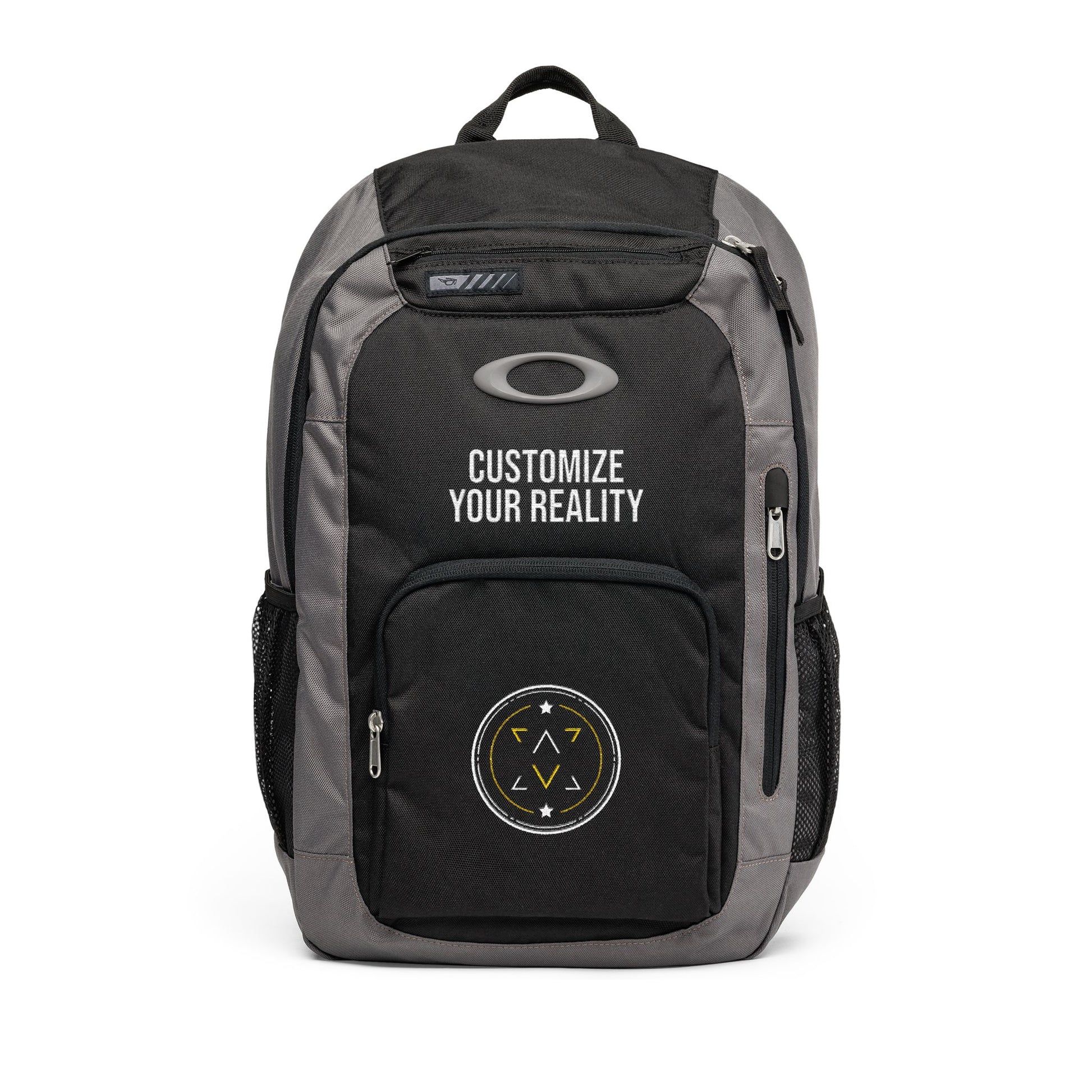 Customize Your Reality Oakley Enduro 22L backpack with the Lucid Reality emblem, front view
