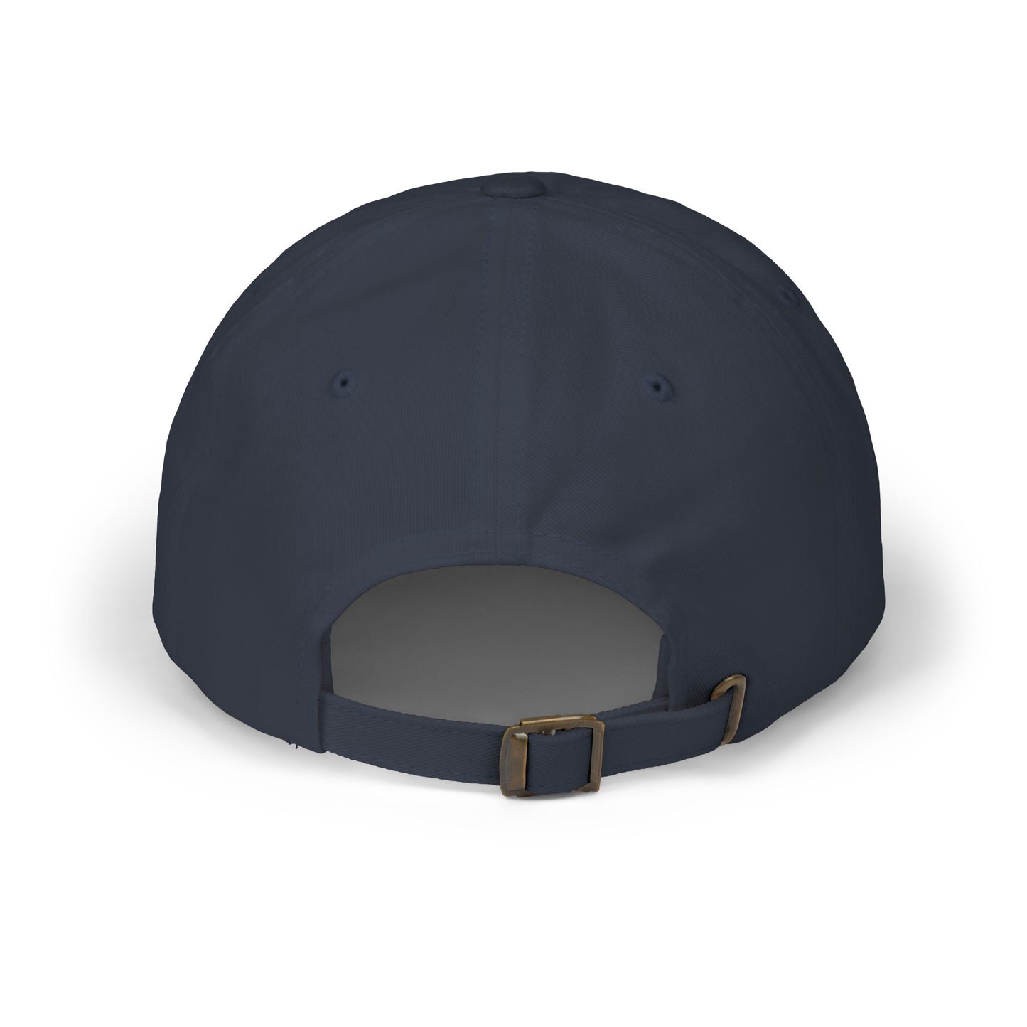 Rear view of the Lucid Reality dad hat and adjustable strap.
