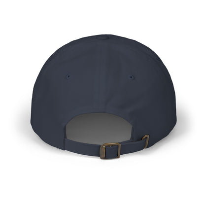 Rear view of the Lucid Reality dad hat and adjustable strap.