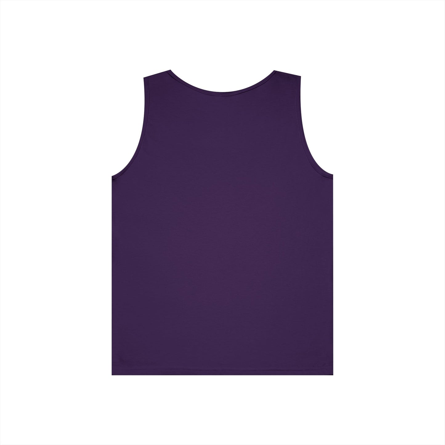 Purple Logo Tank, plain back, flat lay