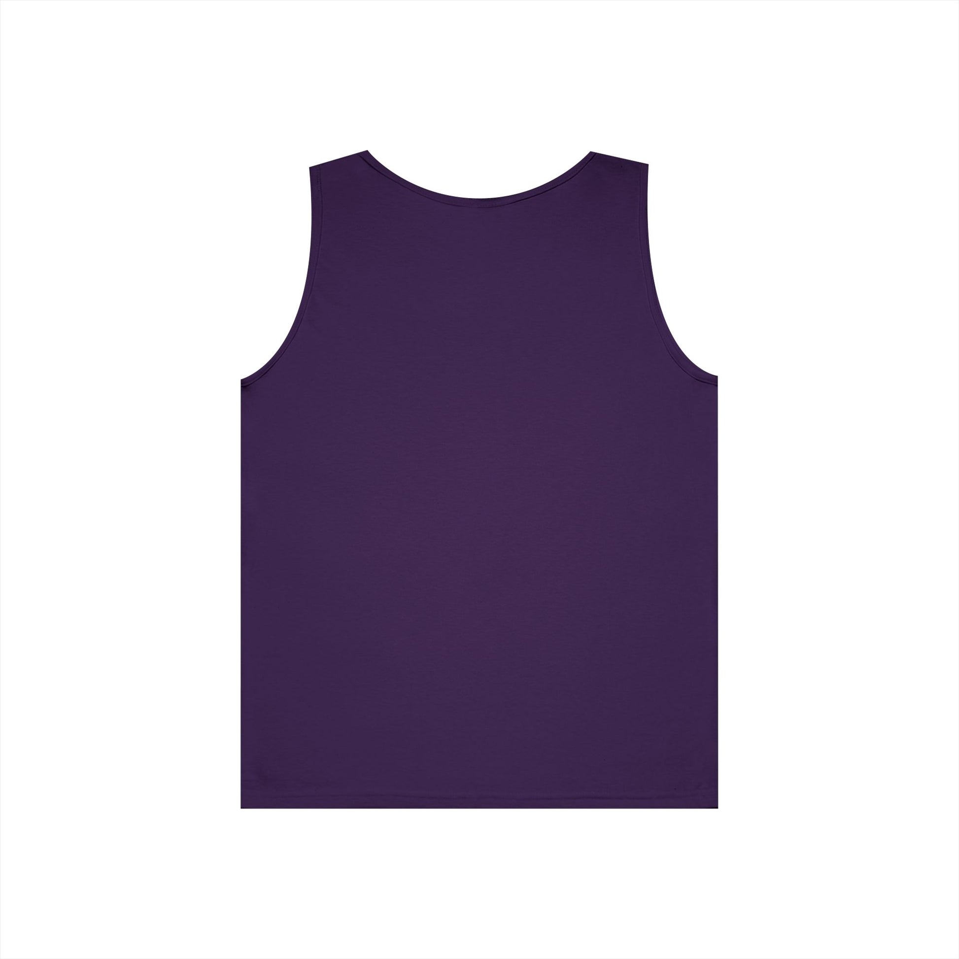 Purple Logo Tank, plain back, flat lay