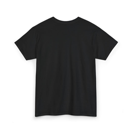 Front product mockup of the Lucid Reality Minimalist Embroidered Logo Tee – White & Gold