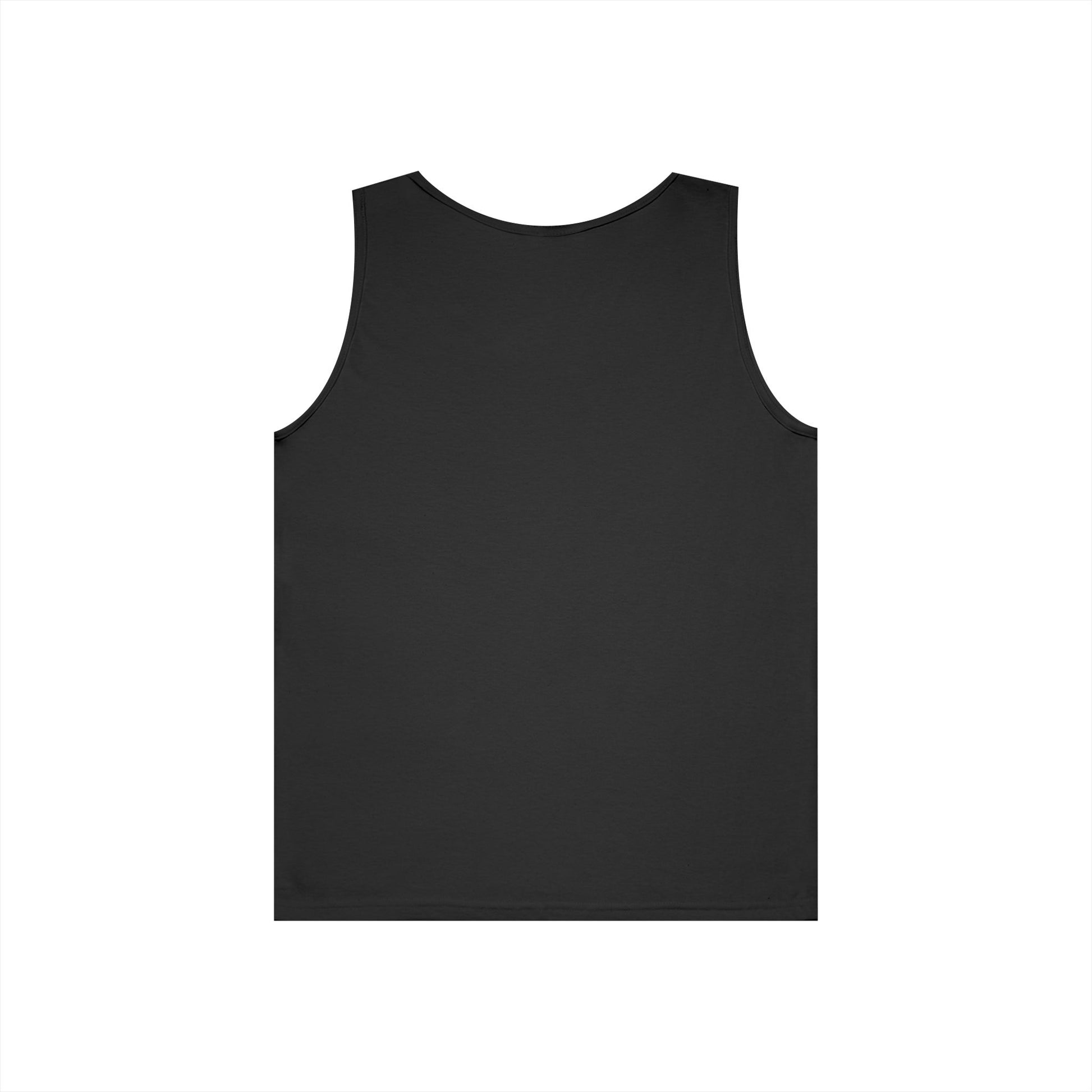 Black Logo Tank, plain back, flat lay