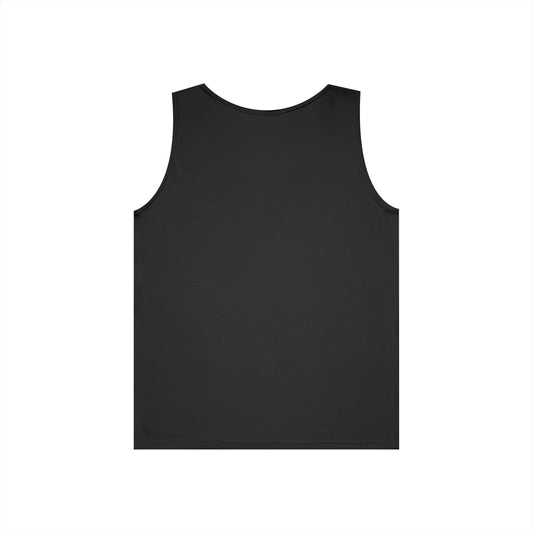 Black Logo Tank, plain back, flat lay