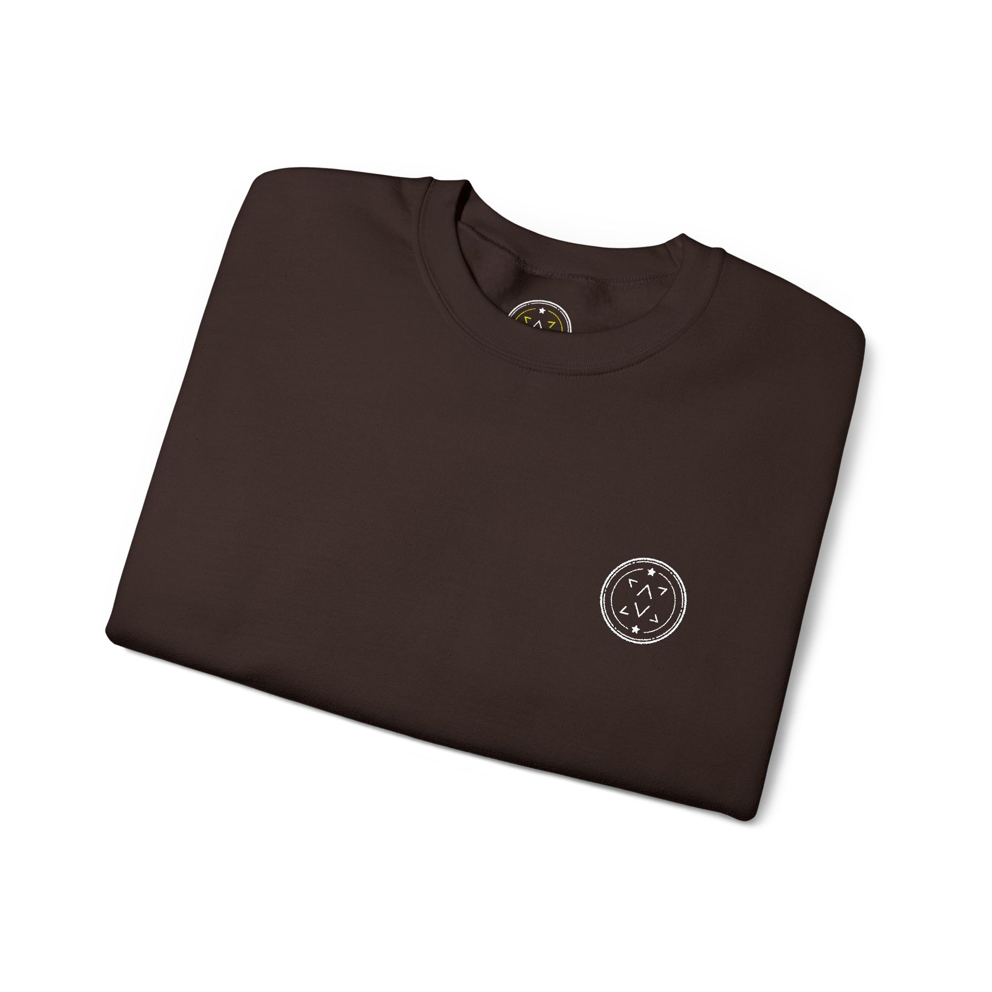 Lifestyle photo of the Lucid Reality Minimalist Embroidered Logo Crewneck