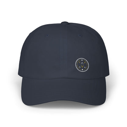 Embroidered Lucid Reality logo on the front of the dad hat.