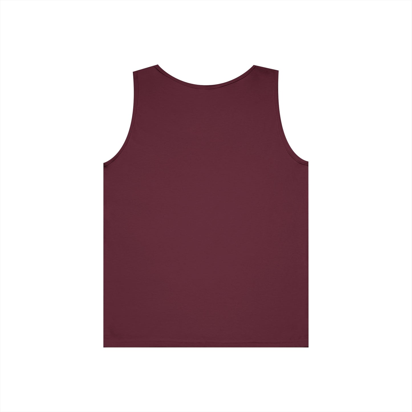 Maroon Logo Tank, plain back, flat lay