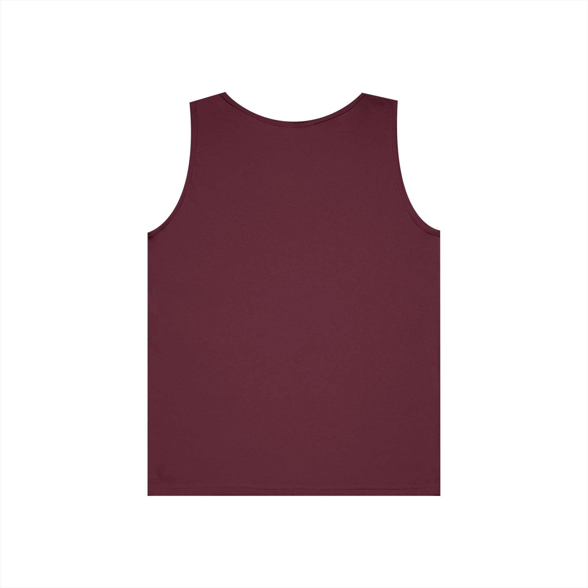 Maroon Logo Tank, plain back, flat lay